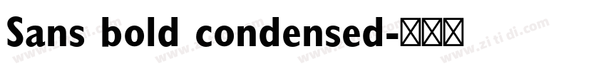 Sans bold condensed字体转换